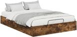 vidaXL Ottoman Bedframe Gerookt eiken 120 x 200 cm Geconstrueerd hout