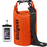 Unigear Waterdichte Tas (2L/5L/10L/20L/30L/40L/55L) voor Outdooractiviteiten en Watersport, Kamperen, Kajakken, Vissen, met Waterdichte Telefoonhoes