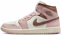 Nike Air Jordan 1 Mid - Sneaker - Unisex - Roze/Bruin/Wit - Leer/Rubber - Maat 38