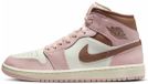 Nike Air Jordan 1 Mid - Sneaker - Unisex - Roze/Bruin/Wit - Leer/Rubber - Maat 38