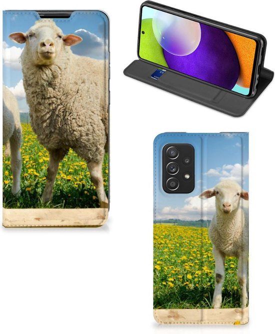 Book Stand Case Samsung Galaxy A52 - Schaap en Lammetje - Kunstleer