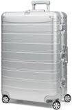 Redolz Pro Aluminium Trolley met 4 wielen L Aluminium 77 cm - Harde bagage - TSA slot - silver