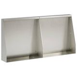vidaXL - Keermuur - 2 stuks - 40 x 12 x 50 cm - Roestvrij staal - zilver