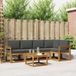 vidaXL Acacia Hout Bank Loungeset 5 Zitplekken Natuurlijk en Antraciet Inclusief Tafel