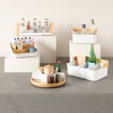 Umbra Storage Box - Rectangular - Plastic, Wood - Natural, White