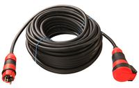 AS-Schwabe SchukoUltra II Gummi Verlängerungsleitung H07RN-F 3G2,5, 10 m, extrem robust, für Gewerbe / Baustelle / Außenbereich, schwarz, 62252