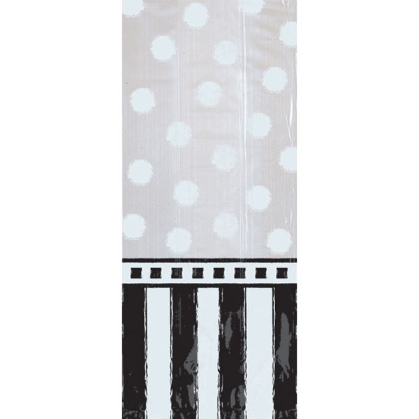 Amscan Birthday Uitdeelzakjes - Zwart/Wit - 20 Stuks