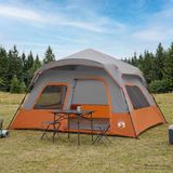 vidaXL Instant Tent Grey and Orange 340 x 280 x 190 cm