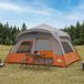 vidaXL Instant Tent Grey and Orange 340 x 280 x 190 cm