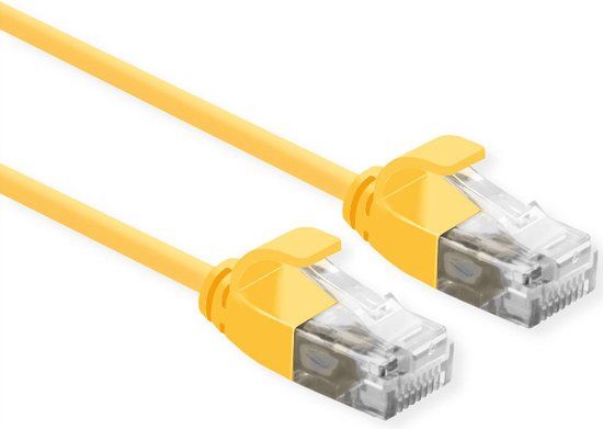 Roline UTP DataCenter Patchk. SLIM, Kat6A/Kl.EA, LSOH, gelb, 1m