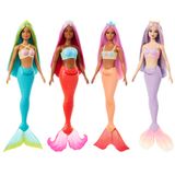 Barbie A Touch of Magic Zeemeerminnenpoppen met kleurrijk haar, staarten en haarband accessoires