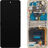 Motorola Display met Touchscreen Razr 2024 / Razr 50, met Frame, Onder Inner, Crème (Pompoensteen), Service Pack 5D68C24807