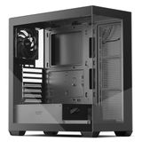 darkFlash ATX Mid-Tower PC-behuizing, Vooraf Geïnstalleerde PWM-ventilatoren, Full View Glas Gaming PC Case, ondersteunt tot 360 mm AIO (DS900) (1 ventilator zonder ledverlichting, zwart)