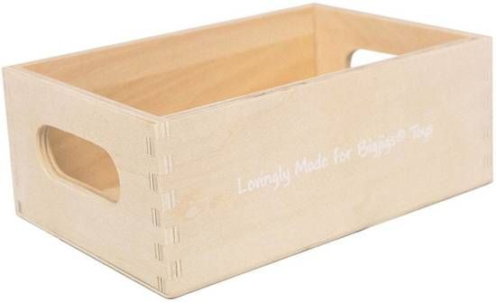 Bigjigs Wooden Food Crate - Wooden - Brown