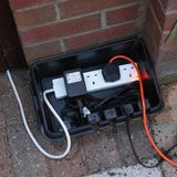 DRIBOX waterproof elektra kabelbox voor buiten in de tuin IP55 zwart (medium)