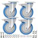 Roulettes robustes pour meubles de 100 mm avec frein, jeu de 4