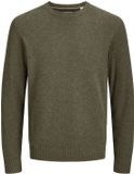 Jack & Jones Heren trui regular fit Groen XL Ronde Hals Volwassenen
