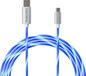 Oniverse Led-USB-kabel, USB-A naar Micro USB, compatibel met PS4 Pro Slim PS3 Xbox One PC Mac Android, 2 meter, snel opladen, 5 verlichtingsmodi, Micro USB