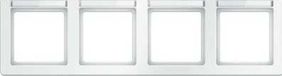 Hager Q.1 – 4 Elementen Horizontaal Frame met ROTULO Polar White