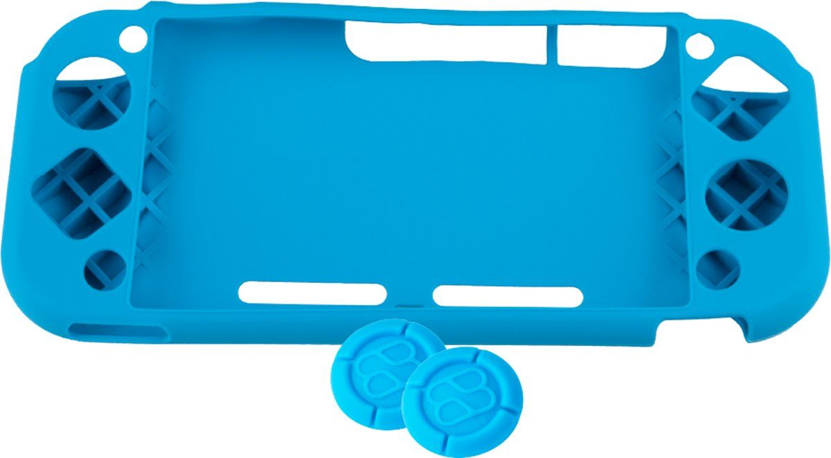 FR-Tec Nintendo Switch Lite Siliconen hoes met Thumb Grips - Blauw