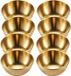 OEM Allecto Plus - Set van 8 roestvrijstalen sushi schaaltjes voor dips en sauzen - Goudkleurig