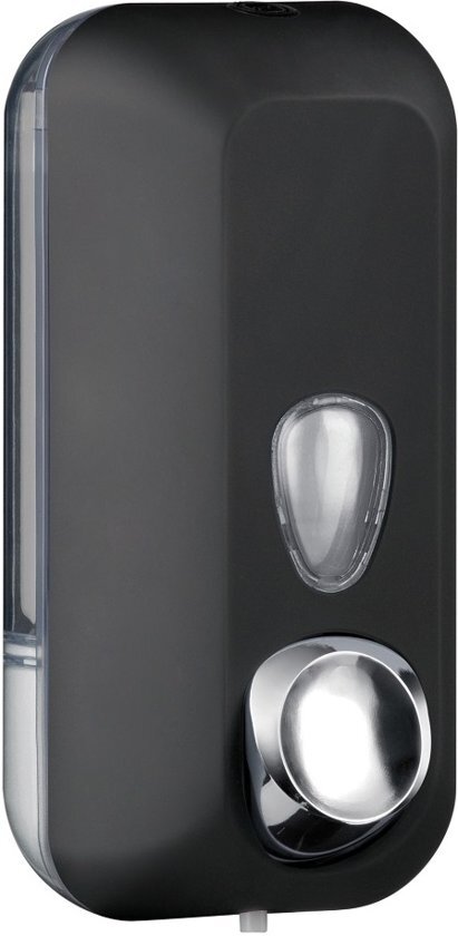 Marplast zeepdispenser A71401NE - Professionele kwaliteit - Zwart met Transparant - 550 ml - Geschikt voor openbare ruimten
