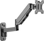 Unyqoos® Bras de moniteur avec ressort à gaz – Support mural pour écrans de 13–34 pouces, réglable en hauteur, rotatif à 360°, inclinable -35°/-90°, VESA 75x75/100x100
