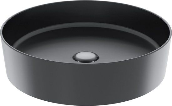 Creavit Loop Wastafel - 45cm - Mat Antraciet