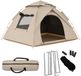 Merkloos Relaxdays Kampeertent - 200x145x230 cm - Beige
