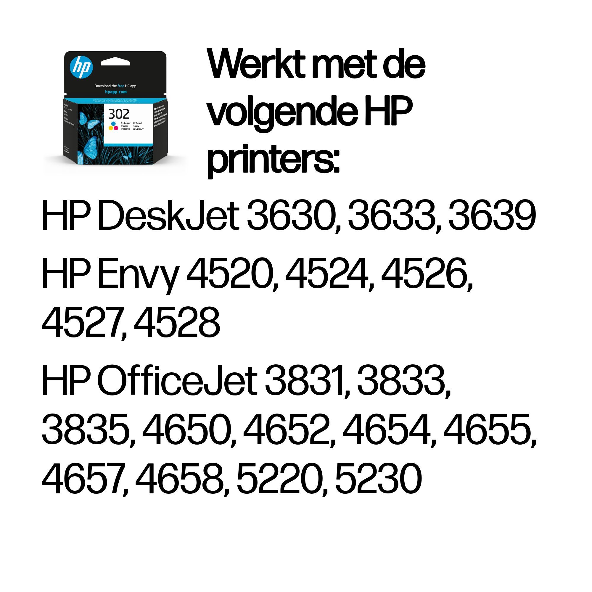 HP 302 Inktcartridge - Driekleuren - Origineel
