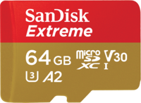 SanDisk Extreme microSDXC 64GB - 160MB/s Lezen, 60MB/s Schrijven