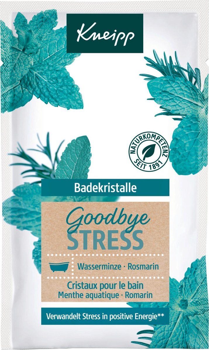 Kneipp Goodbye Watermunt & rozemarijn badkristallen, 60 g