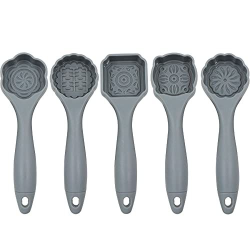 xut Maancakevorm Chinese ronde bloem vierkant bloemendecoratiegereedschap DIY bakvorm cake koekjes dessertvorm (vijfdelige set)