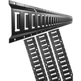 VEVOR E Track Set met sjorrails, 1,5 m stalen rails, 4 stuks, veilig opladen en zware lasten tot 0,9 t, robuuste etrack-rails met schroeven voor garages, bestelwagens, mountainbike-houders