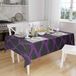 Bonamaison Tafelkleed, Anti-Mold, Sneldrogend, Waterdicht, 100% Polyester Tafellaken, Paars, zwart, 140 x 160 Cm