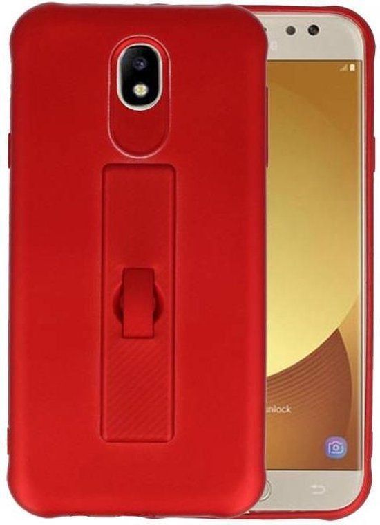 BAOHU Carbon series hoesje - Backcover voor Samsung Galaxy J7 (2017) - Rood