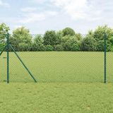 vidaXL Gaashek 25 x 1,2 meter, staal, groen