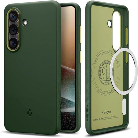 Spigen Nano Pop MagFit Hoesje Geschikt voor Samsung Galaxy S26 Ultra - Back Cover Compatibel met MagSafe / Qi2 - Groen