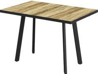 Vicco Eettafel Tisko, Eiken rustiek/Zwart, 120-160 x 80 cm