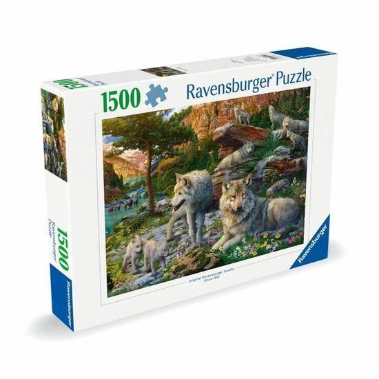 Ravensburger Puzzel Wolves in Spring 1500 stukjes