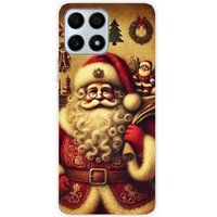 Huawei Honor X8A Pere Noel Vintage Bedrukt Siliconen Hoesje
