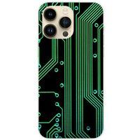 Apple iPhone 15 Pro Max Siliconen Hoesje - Texture Circuit Geek