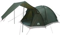 vidaXL - Huisje - Tent - 4-persoons - Legergroen - Polyester - en - Staal