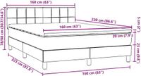 vidaXL Boxspringbed met matras, roze, 160x220 cm, fluweel