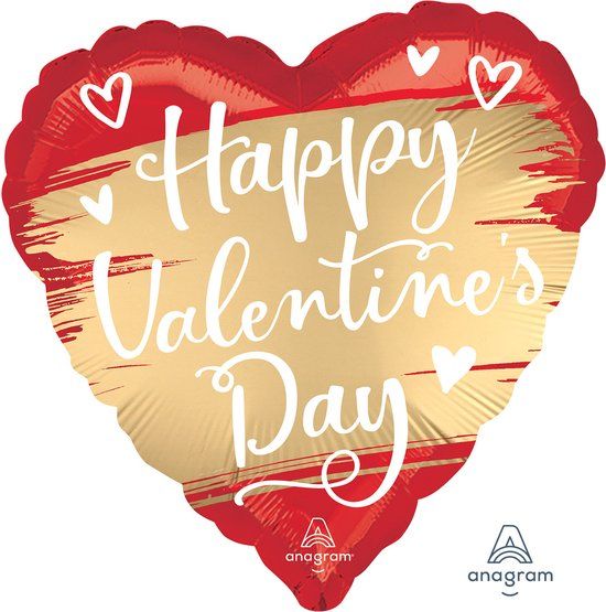 Rode hartvormige folieballon - Valentijn - 45cm