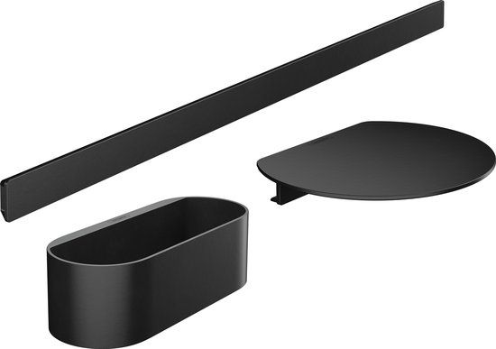 Hansgrohe WallStoris Badset - Zwart - Rechthoek - Kunststof