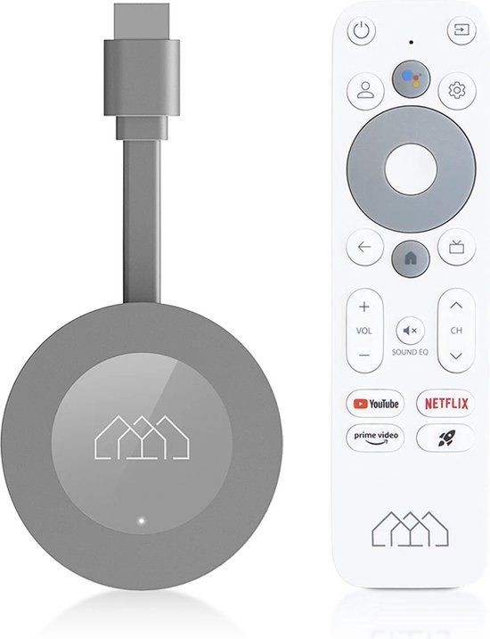 Homatics Google TV Dongle G 4K UHD - Chromecast - Google en Netflix Gecertificeerd - Google Stemassistent Compatible