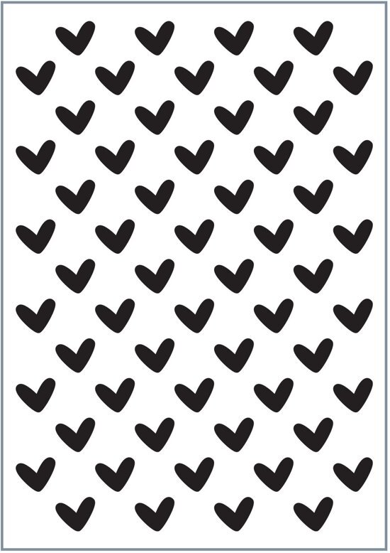 Vaessen Creative Love It embossing folder A6 hearts