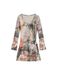 Desigual Jurk zalm roze / zwart / wit