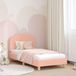 Maison Exclusive Lit bébé exclusif - Structure de lit avec tête de lit rose, dimensions 80 x 160 cm, tissu bouclé